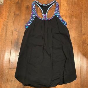 ivivva black, blue, purple, and turquoise colored tank top